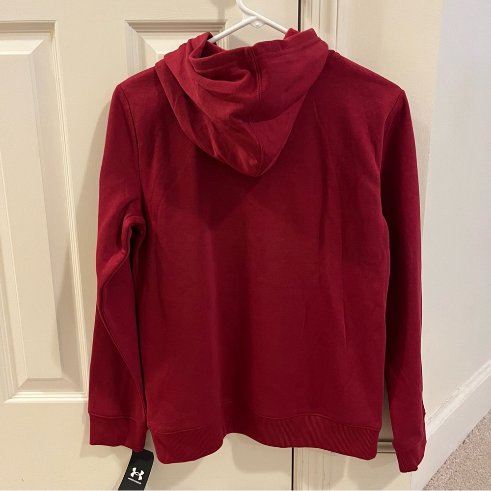 Boys Under Armour Maroon Hoodie with Logo - Picture 3 of 3